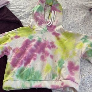 Tie dye cropped sweatshirt